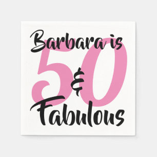 Guardanapo De Papel 50 e Fabuloso Festa de Aniversário Personalizada