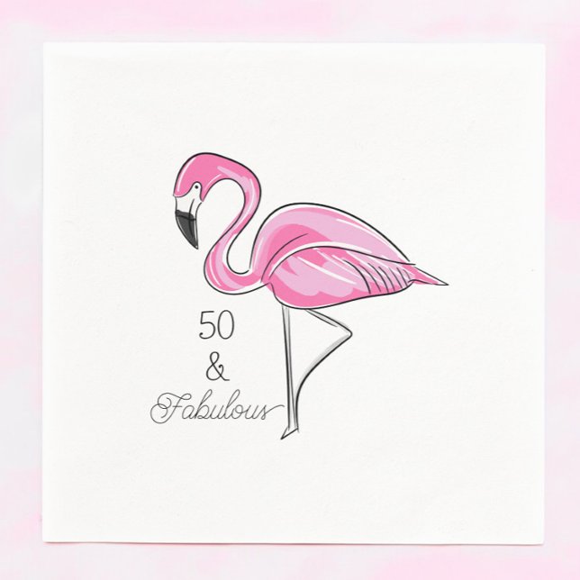 Guardanapo De Papel 50 e Fabuloso Flamingo Rosa (Criador carregado)