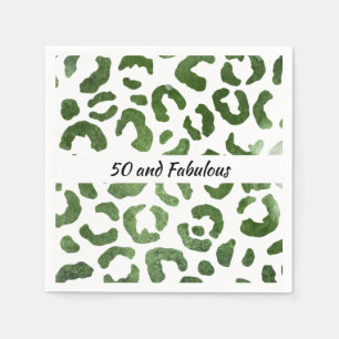 Guardanapo De Papel 50 e Fabuloso Impressão de Chita Verde