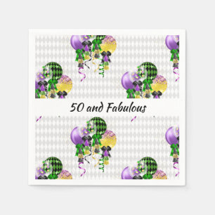 Guardanapo De Papel 50 e Fabuloso Mardi Gras Ballons