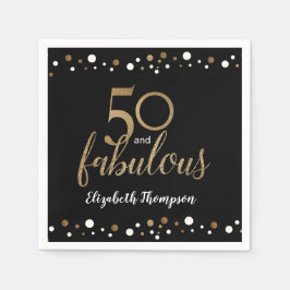 Guardanapo De Papel 50 e fabuloso ouro de 50 anos