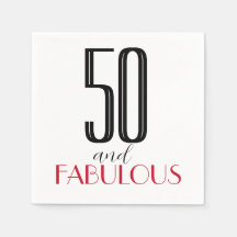 50 e Fabuloso Retrô Vermelho de Aniversário