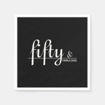 50 e FABULOSOS Festa de aniversário 50 Preta e Bra