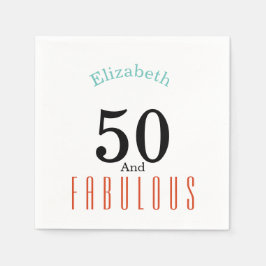 Guardanapo De Papel 50 e fraldas fabulosas de papel festa de aniversár