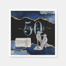 50 Marinho Fabuloso, Glitter Dourado Agato Preto