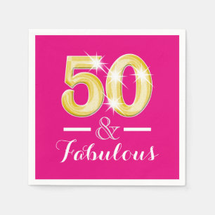 Guardanapo De Papel 50th aniversário e mulheres fabulosas