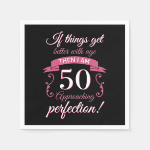 Guardanapo De Papel 50th aniversário engraçado 'Perfection