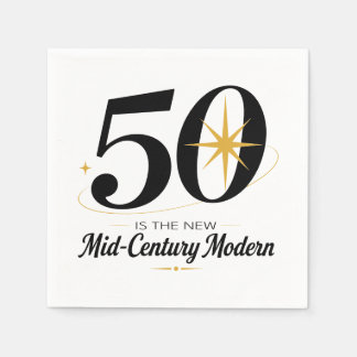 Guardanapo De Papel 50th Birthday Mid Century Modern Party