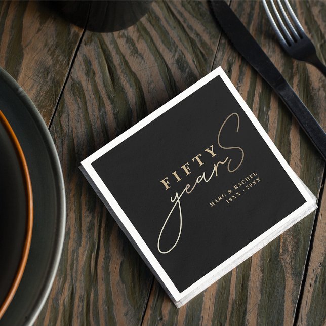 Guardanapo De Papel 50th Gold Wedding Anniversary (Criador carregado)