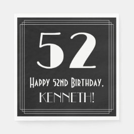 Guardanapo De Papel 52º Aniversário ~ Arte Deco Inspirou "52", Nome