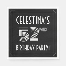 52.a Festa de aniversário: Estilo de Deco da Arte 