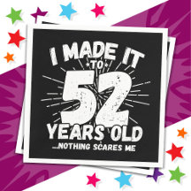 52 Anos Sarcástico Meme Engraçado 52 Anos Aniversá
