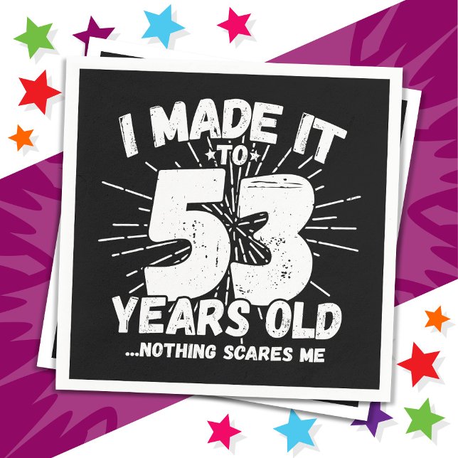Guardanapo De Papel 53 Anos Sarcástico Meme Engraçado 53º Aniversário (Criador carregado)