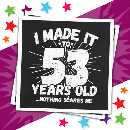 Guardanapo De Papel 53 Anos Sarcástico Meme Engraçado 53º Aniversário