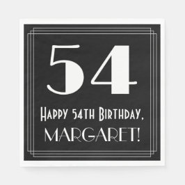 Guardanapo De Papel 54º aniversário ~ Arte Deco Inspirou "54", Nome