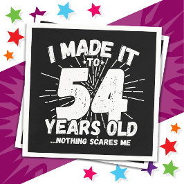 Guardanapo De Papel 54 anos Sarcástico Meme Engraçado 54 anos aniversá