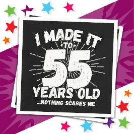 Guardanapo De Papel 55 anos Sarcástico Meme Engraçado 55 anos aniversá