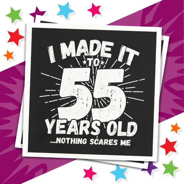 Guardanapo De Papel 55 anos Sarcástico Meme Engraçado 55 anos aniversá (Criador carregado)