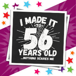 Guardanapo De Papel 56 anos Sarcástico Meme Engraçado 56 anos aniversá
