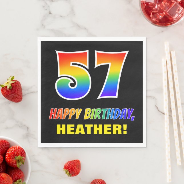 Guardanapo De Papel 57º aniversário: Negrito, Divertido, Simples, Arco (Insitu)