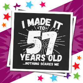 Guardanapo De Papel 57 anos Sarcástico Meme Engraçado 57º aniversário