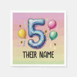 Guardanapo De Papel 5th birthday party no theme