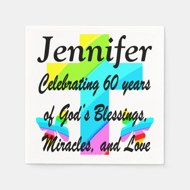 GUARDANAPO DE PAPEL 60ª CAIXA CRISTÃ PERSONALIZADA CRISTÃ ATRAVÉS DE N (Frente)