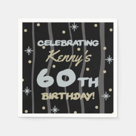 Guardanapo De Papel 60ª Festa de aniversário Adicionar seu nome