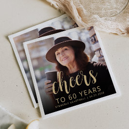 Guardanapo De Papel 60ª Festa de aniversário de torcida por fotos