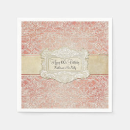 Guardanapo De Papel 60ª Festa de aniversário Vintage França Regency La