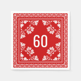 Guardanapo De Papel 60º aniversário do Red Bandana