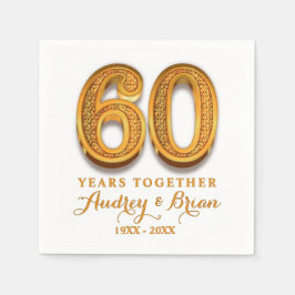 Guardanapo De Papel 60º Aniversário Personalizado