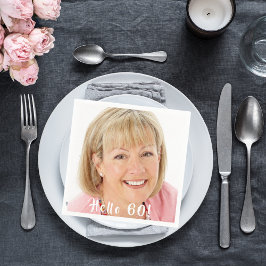 Guardanapo De Papel 60º aniversário saudação 60 fotomulheres