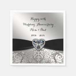 Guardanapo De Papel 60º Livro do Aniversário do Casamento Napkins