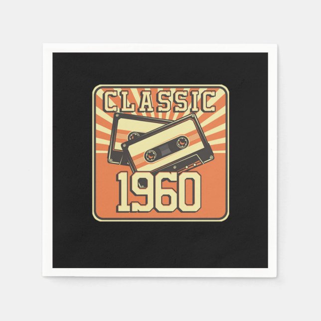 Guardanapo De Papel 60º presente de aniversário para Nasceres masculin (Frente)