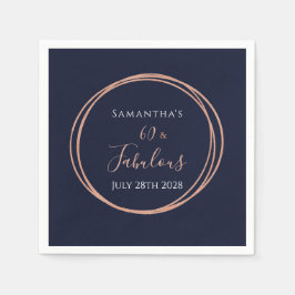 Guardanapo De Papel 60.º aniversário do Rosa do Marinho Dourado Partid