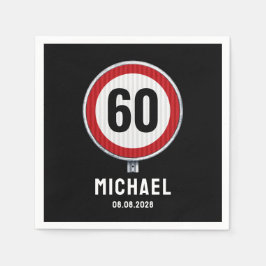 Guardanapo De Papel 60th Birthday Speed Limit Sign - ANY AGE