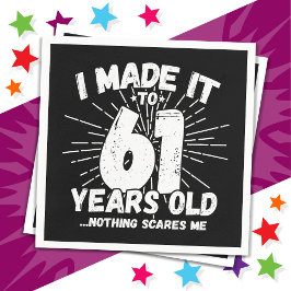 Guardanapo De Papel 61 anos de idade Sarcástico Meme Engraçado 61 ruas