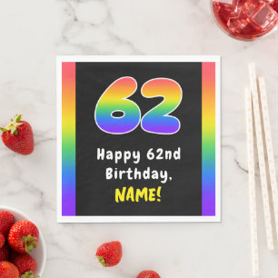 Guardanapo De Papel 62º aniversário: Rainbow Spectrum nº 62, Nome Pers