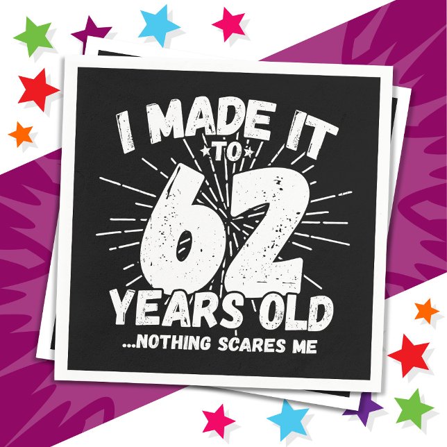 Guardanapo De Papel 62 Anos Sarcástico Meme Engraçado 62 Anos Aniversá (Criador carregado)