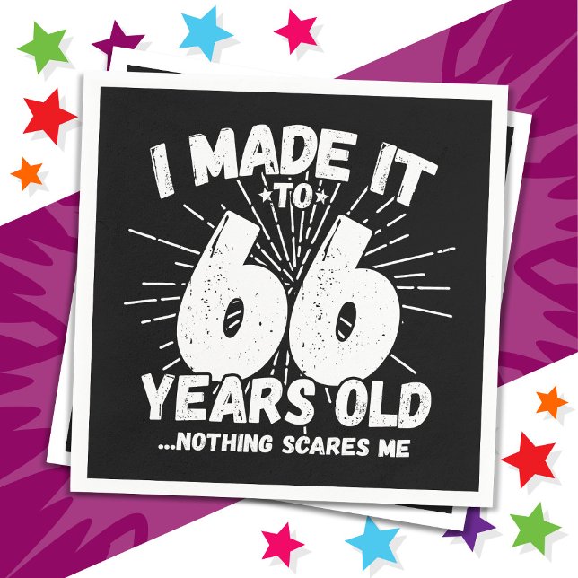 Guardanapo De Papel 66 anos Sarcástico Meme Engraçado 66 anos aniversá (Criador carregado)