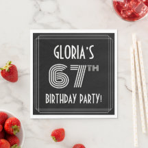 67.a Festa de aniversário: Estilo de Deco de Arte 