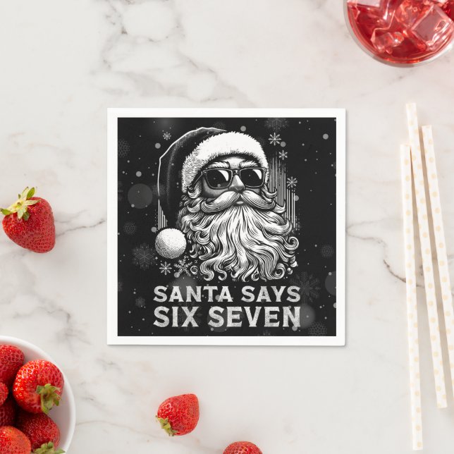 Guardanapo De Papel 67 Meme Funny Santa Says Six Seven Christmas (Insitu)