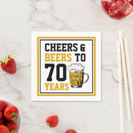 Guardanapo De Papel 70 Aniversário Saúde e Cerveja aos 70 anos