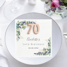 70 Birthday eucalyptus greenery name