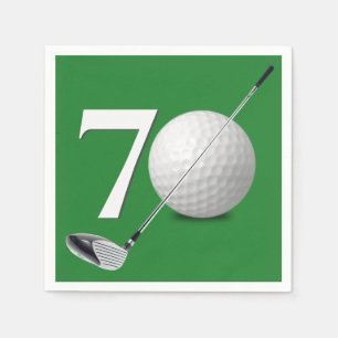 Guardanapo De Papel 70 Birthday Golf Ball And Club