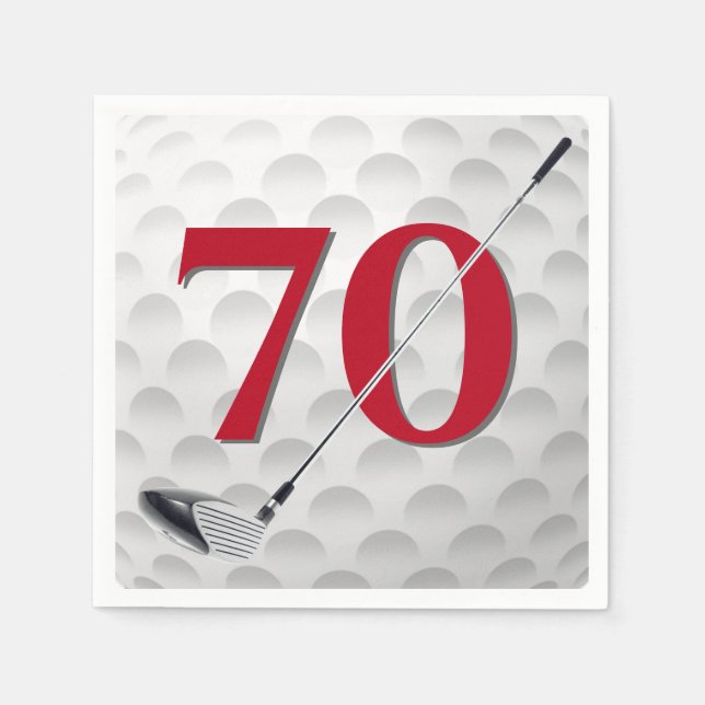 Guardanapo De Papel 70 Birthday Golf Club Napkins (Frente)