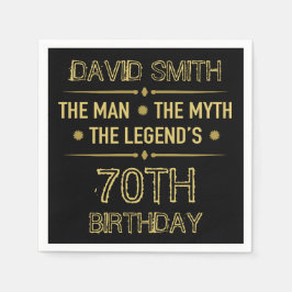 Guardanapo De Papel 70 Birthday Man Myth Legend