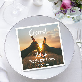 Guardanapo De Papel 70 festa de aniversário aplaude cerveja cara