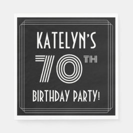 Guardanapo De Papel 70 Festa de aniversário: Estilo de Deco de Arte + 